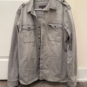 Men's XL Gray AllSaints Denim Jacket